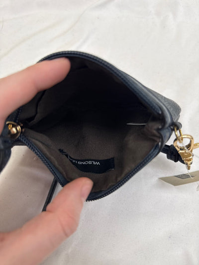 NWT Wilson's Leather Black Leather Wristlet