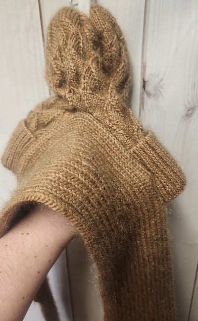Brown Winter Scarf w/ Hood