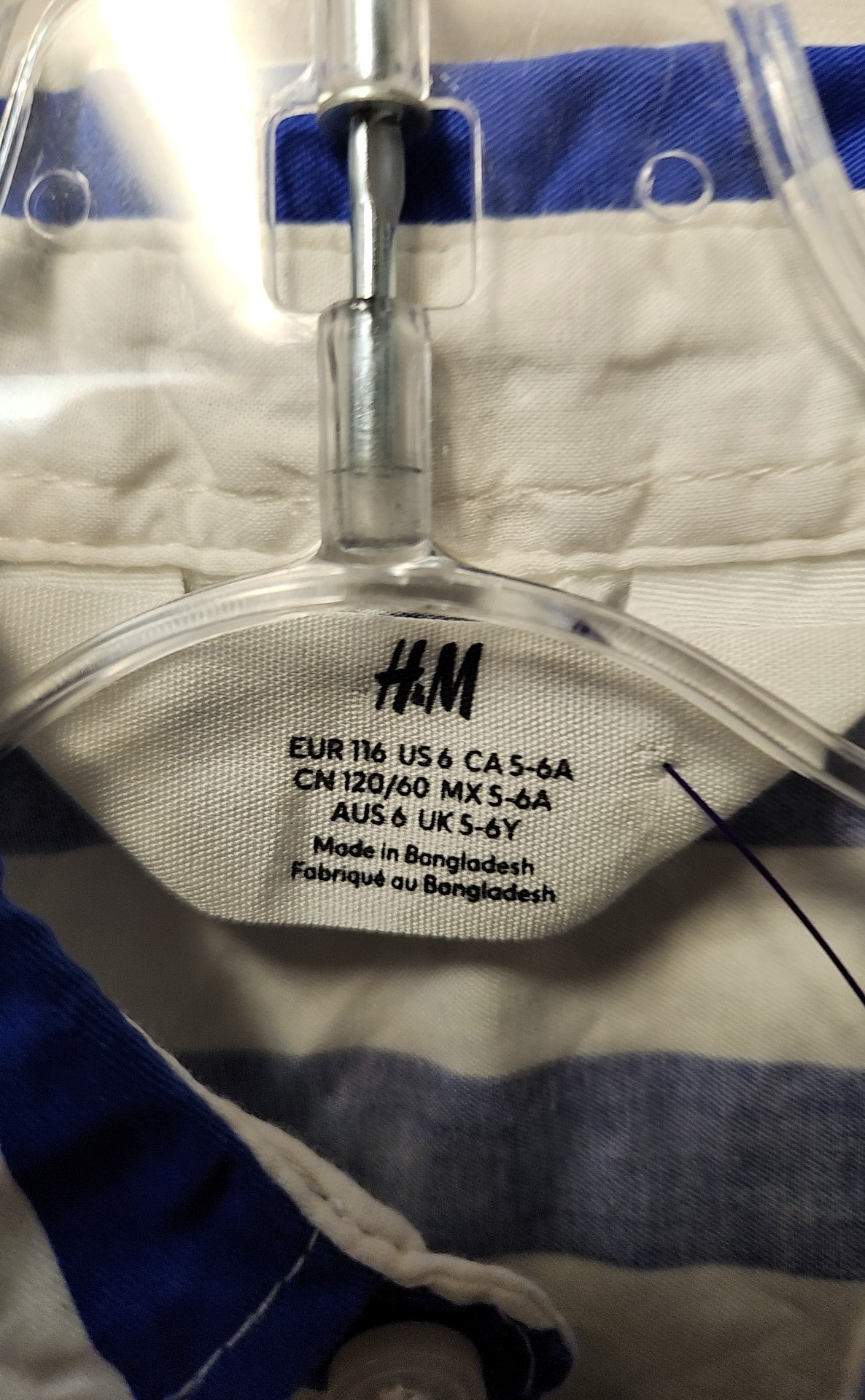 H&M Boy's Size 6 Blue Shirt