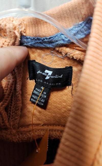 7 For All Mankind Girl's Size 4 Peach Sweater