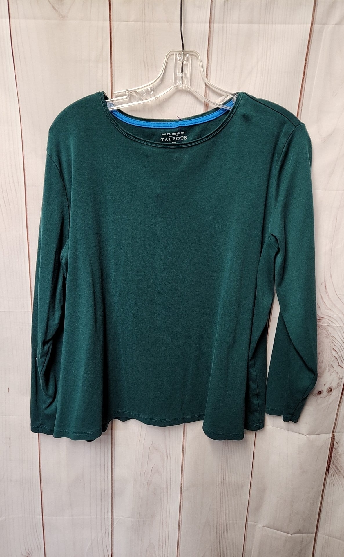 Talbots Women's Size 2X Green Long Sleeve Top