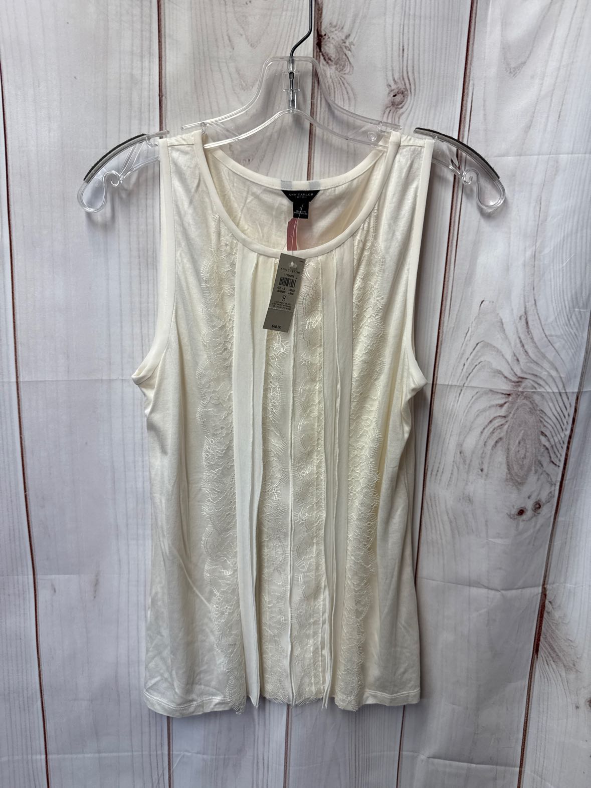 NWT Ann Taylor Women's Size S White Sleeveless Top
