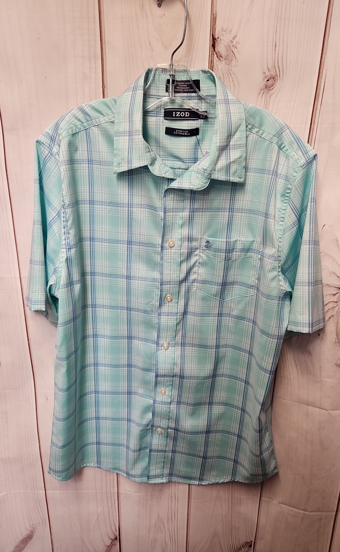 Izod Boy's Size 18/20 Light Blue Shirt
