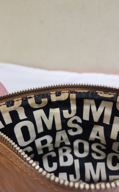 Marc Jacobs Brown Leather Crossbody Purse Bag AS IS - marks inside
