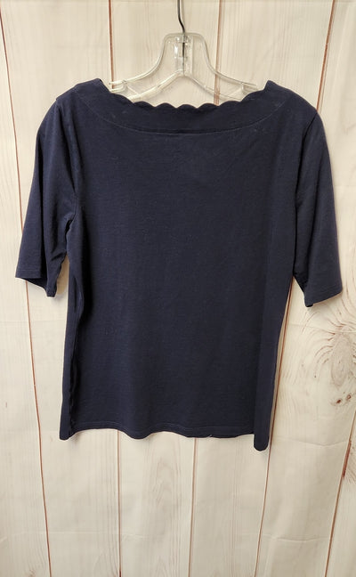 Talbots Women's Size S Navy Short Sleeve Top