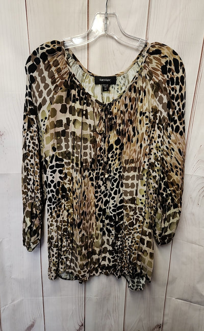 Karen Kane Women's Size XL Green 3/4 Sleeve Top