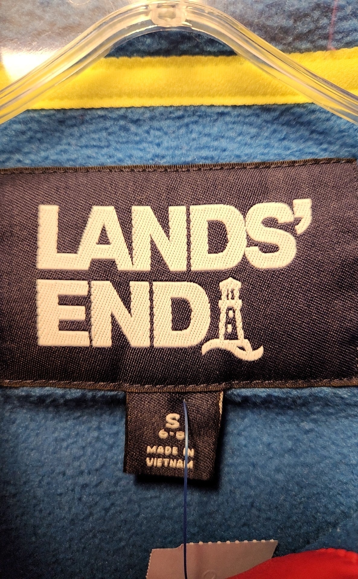 Lands End Women's Size S Pink & Blue Sweatshirt