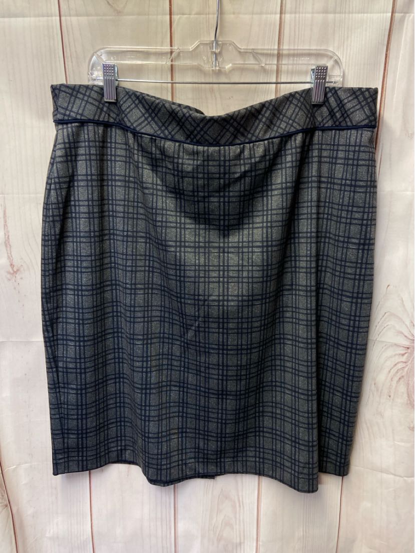Roz & Ali Women's Size 2X Gray Skirt