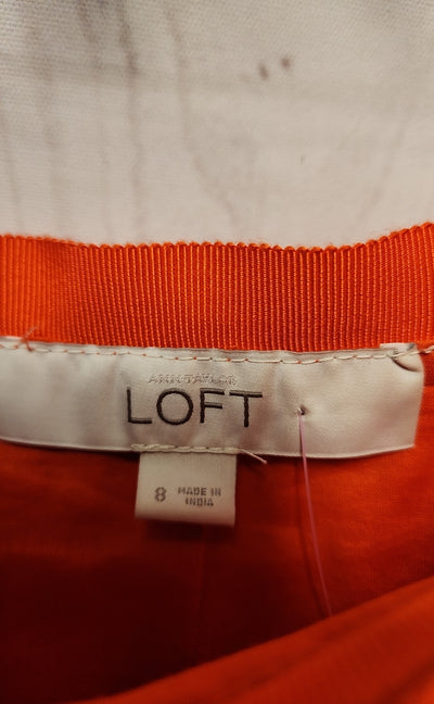 Loft Women's Size 8 Orange Skirt
