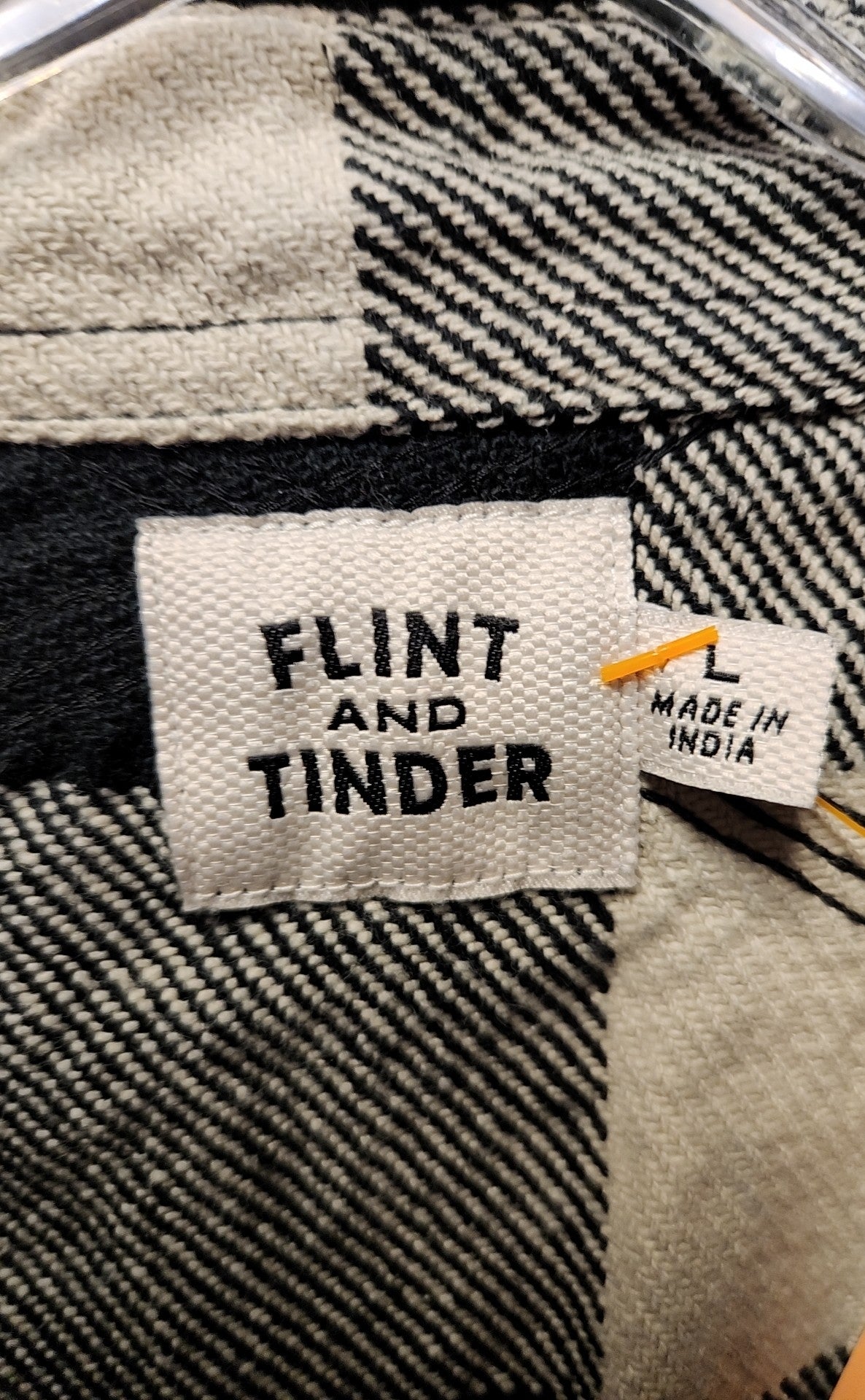 Flint And Tinder Men's Size L Black & White Shirt