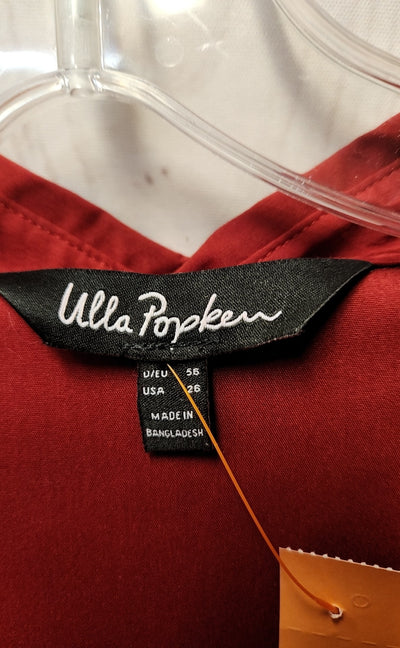Ulla Popken Women's Size 26 Red Long Sleeve Top