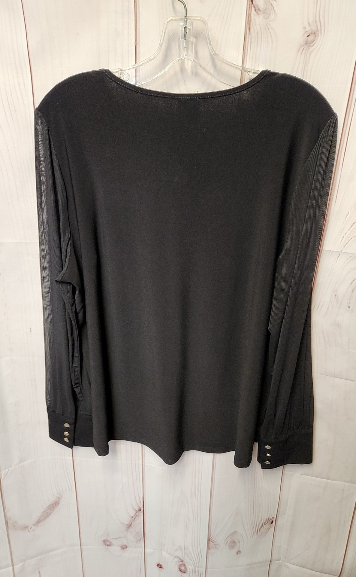 Anne Klein Women's Size XL Black Long Sleeve Top