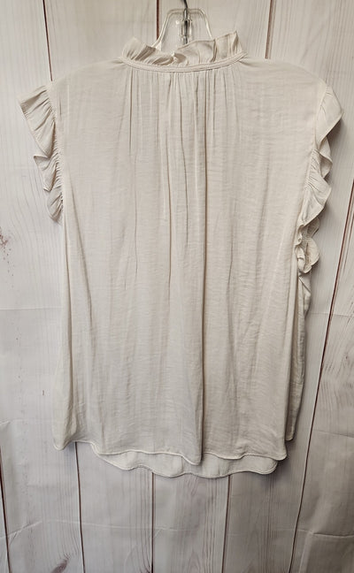 Cupcakes and Cashmere Women's Size XL Beige Sleeveless Top