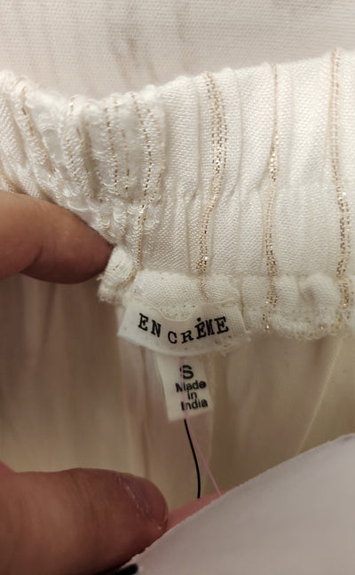 NWT En Creme Women's Size S White Pants