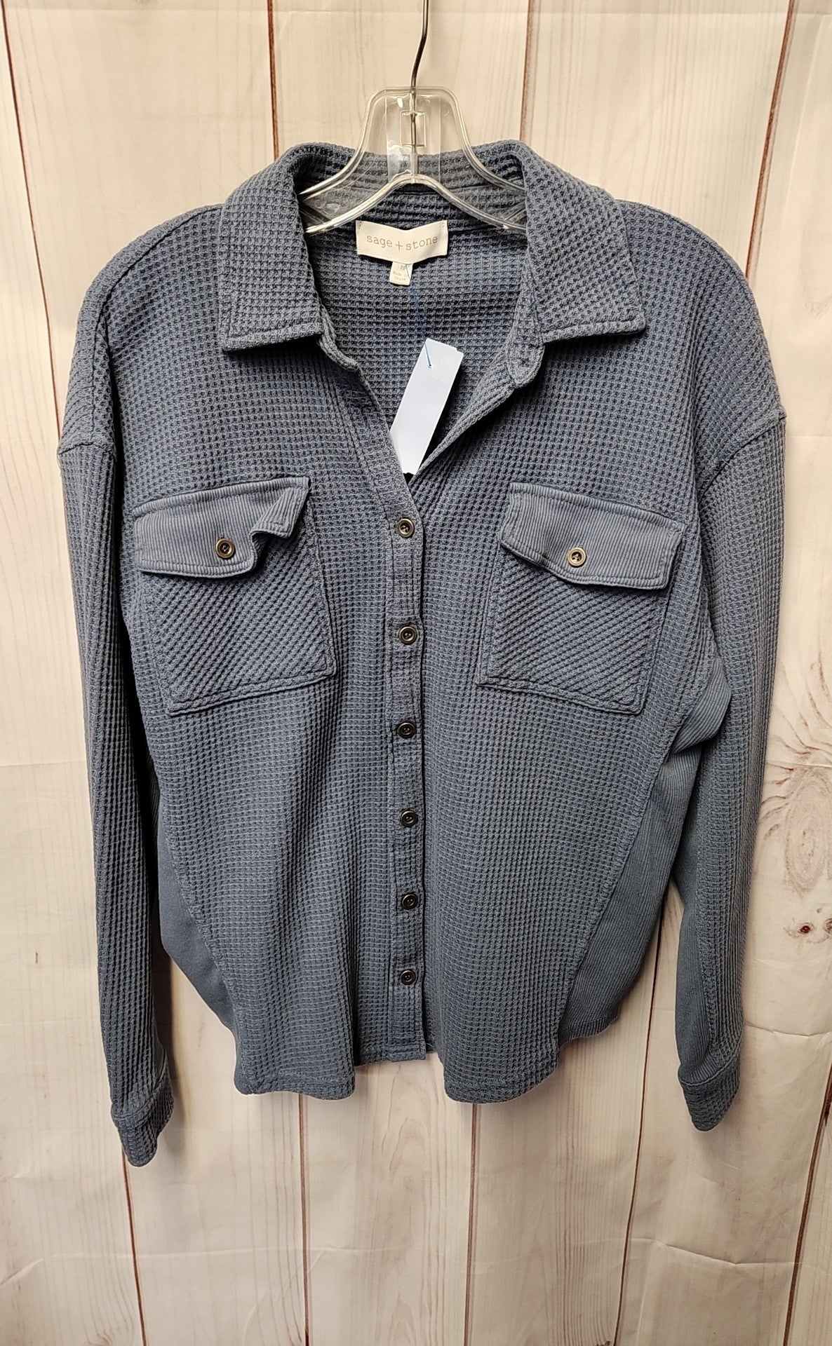 Sage+Stone Women's Size M Blue Long Sleeve Top