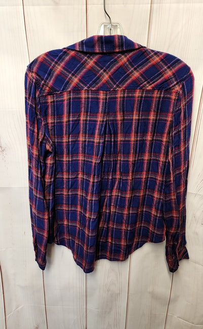 Cloth & Stone Women's Size S Blue & Pink Long Sleeve Top