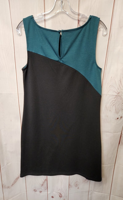 Loft Women's Size M Black & Green Dress