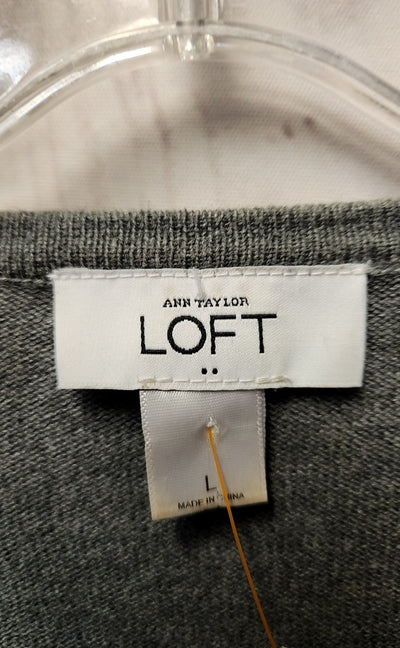 Loft Women's Size L Gray Cardigan