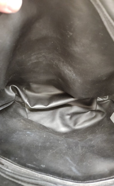 Leaf Leather Tooled Black Leather Purse Bag