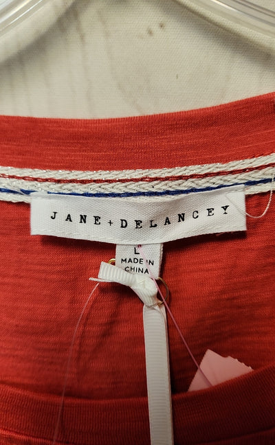 NWT Jane & Delancey Women's Size L Red Short Sleeve Top