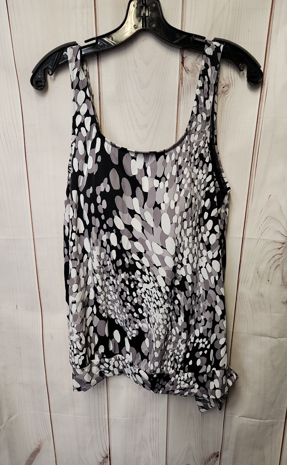 Swimsuits for all Women's Size 18 Black & Gray Swim Top