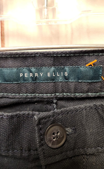 Perry Ellis Men's Size 36x32 Navy Pants Slim Fit Stretch