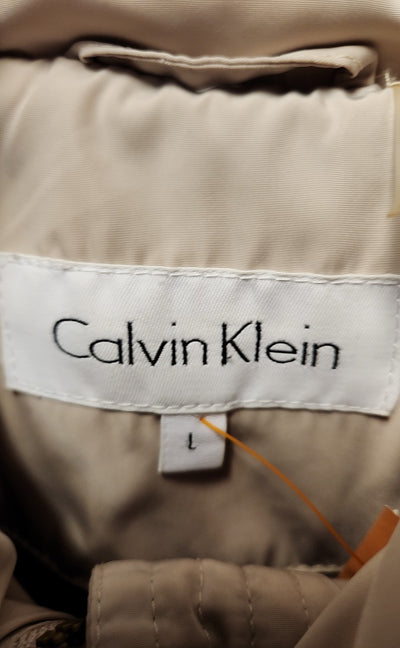 Calvin Klein Women's Size L Beige Coat