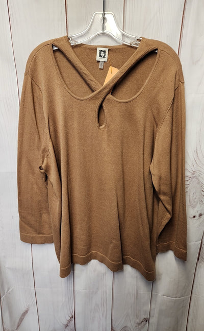 Anne Klein Women's Size 3X Tan Sweater