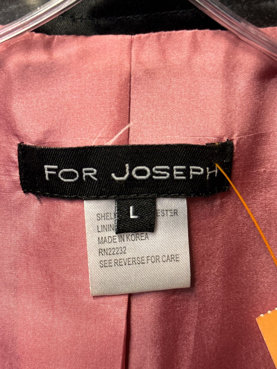 For Joseph Women's Size L Black Coat