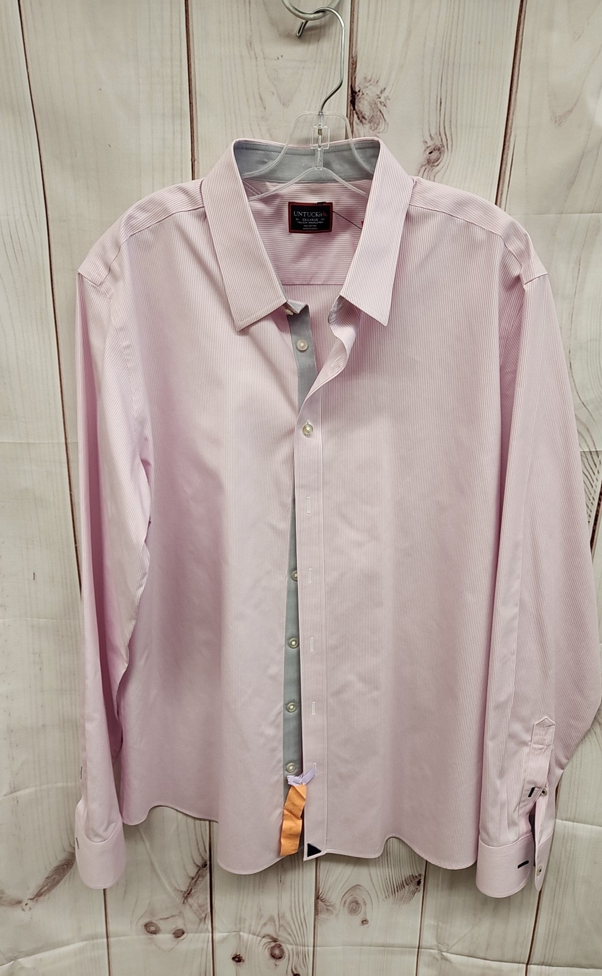 Untuckit Men's Size XXL Pink Shirt