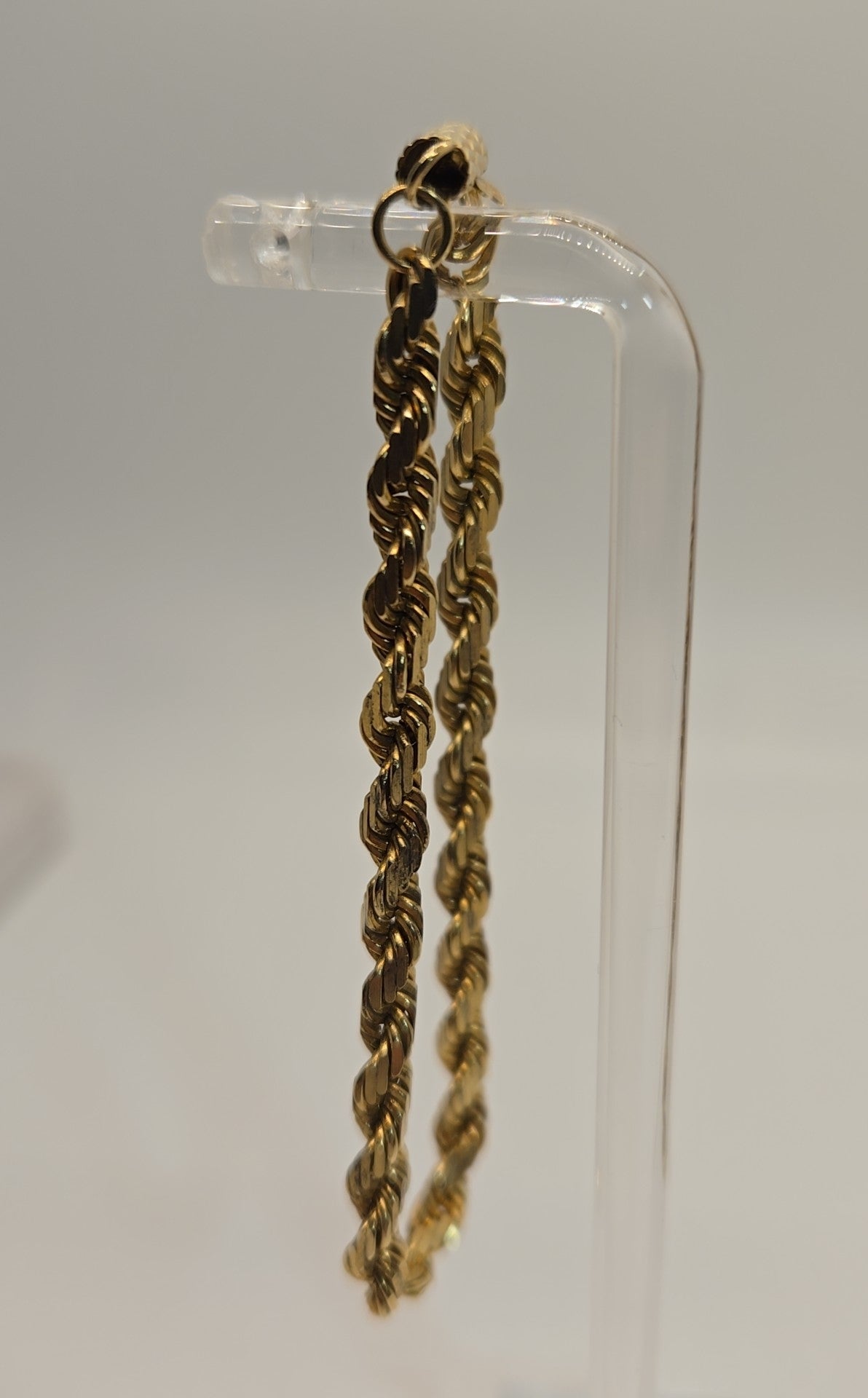 14K Yellow Gold Rope 7" Bracelet 11.3 grams