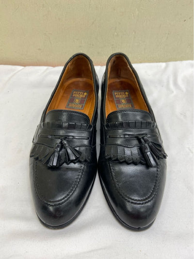 Pitti Shoes Firenze Men's Size 8-1/2 Black Leather Shoes