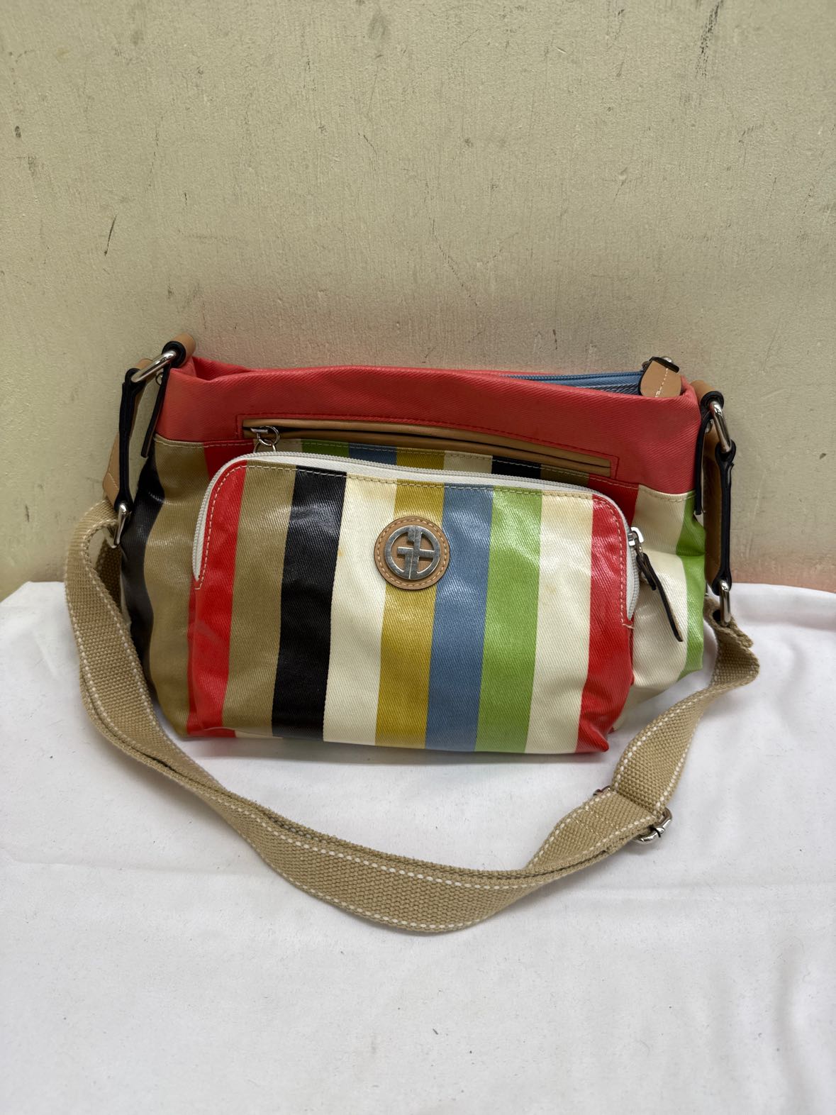 Giani Bernini Multi-Color Stripe Purse Bag