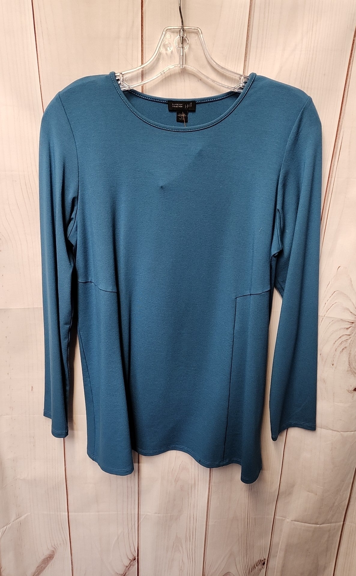 J Jill Wearever Collection  Women's Size S Petite Teal Long Sleeve Top
