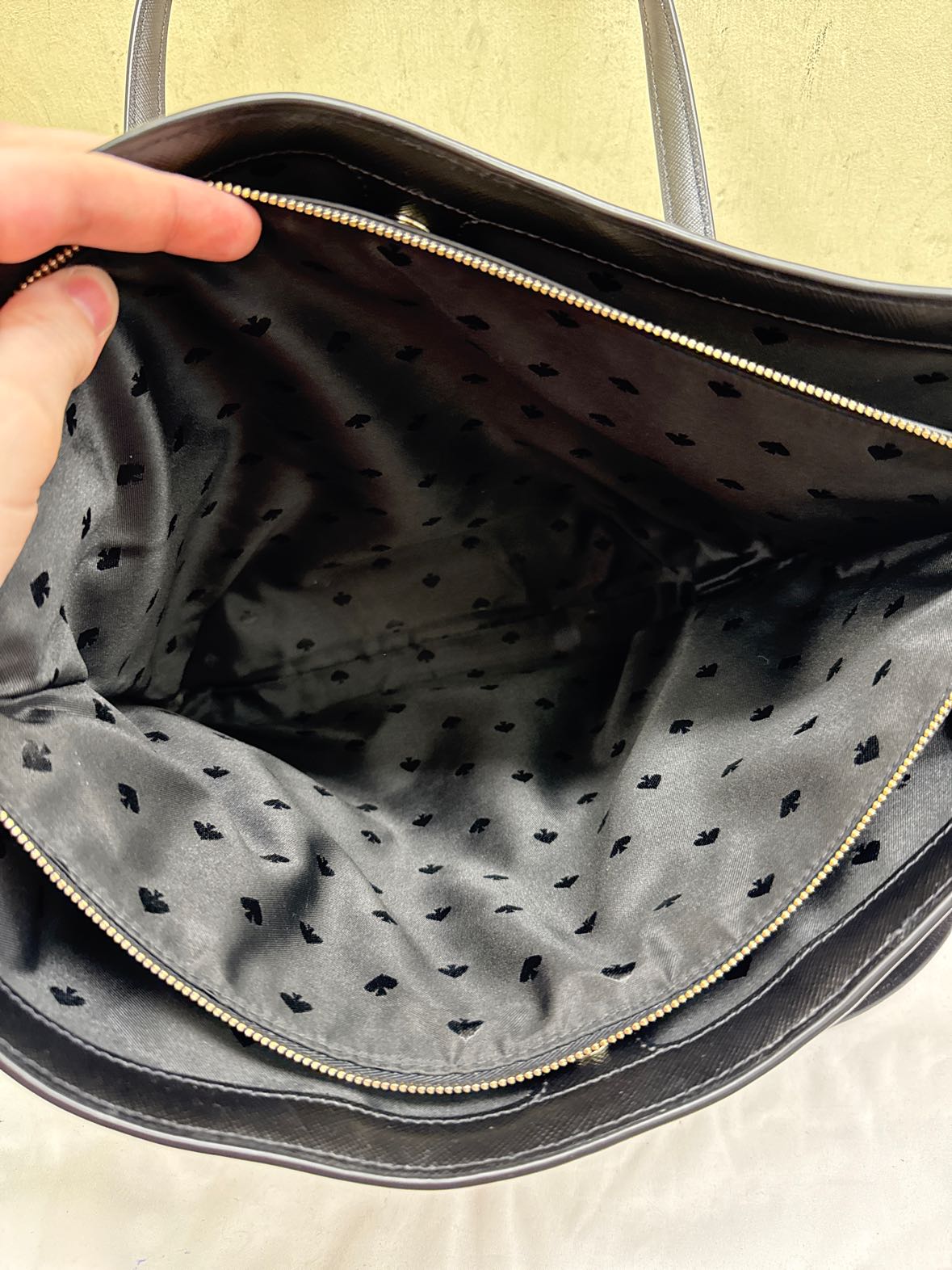 Kate Spade Black Leather Tote Bag
