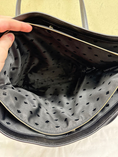 Kate Spade Black Leather Tote Bag