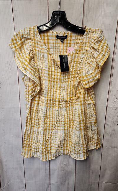 NWT Max Edition Women's Size M Yellow Short Sleeve Top