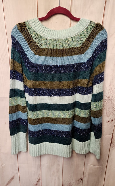 Talbots Women's Size L Blue & Green Sweater