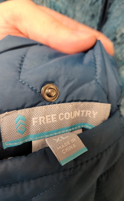 Free Country Women's Size XL Teal Reversible Vest