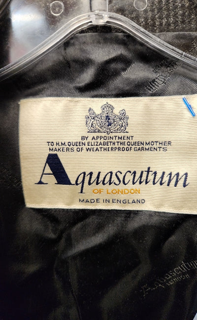 Aquascutum Men's Size 40 Black Coat