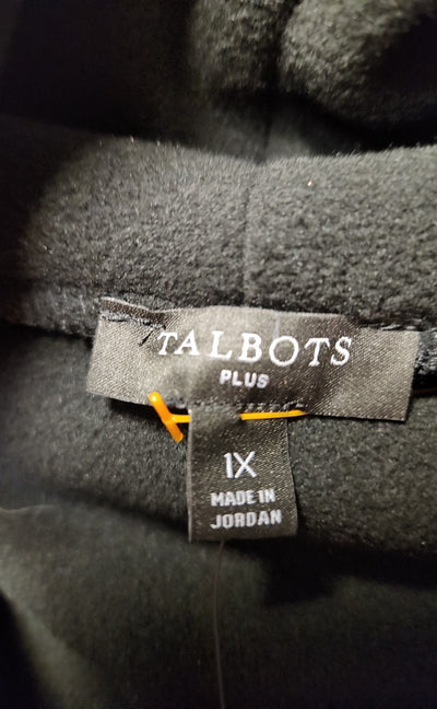 NWT Talbots Women's Size 1X Black Sweatshirt