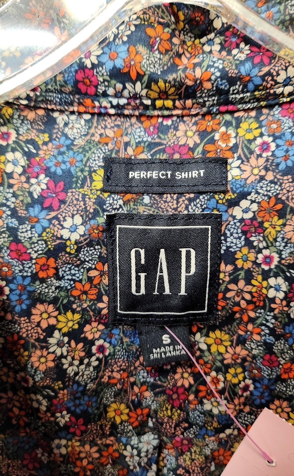 Gap Women's Size S Blue Floral Long Sleeve Top