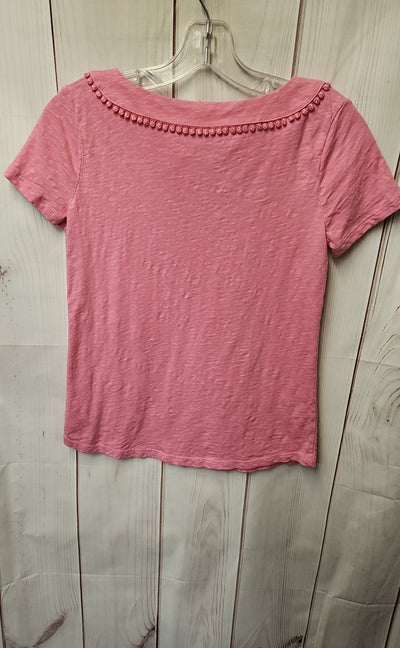 Talbots Women's Size Petite Pink Short Sleeve Top