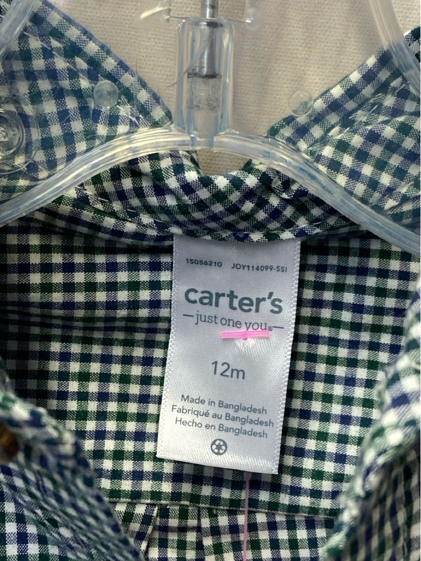 Carters Boy's Size 12 Months Blue & Green Shirt