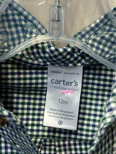 Carters Boy's Size 12 Months Blue & Green Shirt