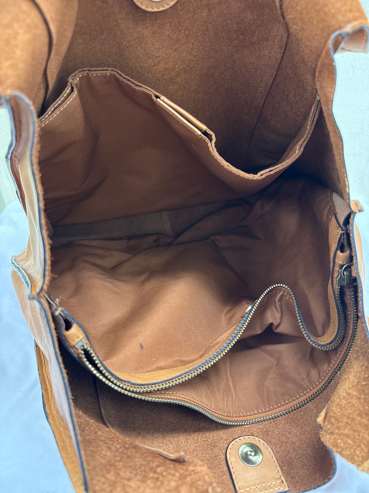 Marta Ponti Brown Leather Tote Bag