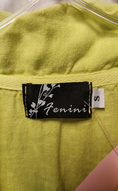 Fenini Women's Size S Yellow Linen Dress