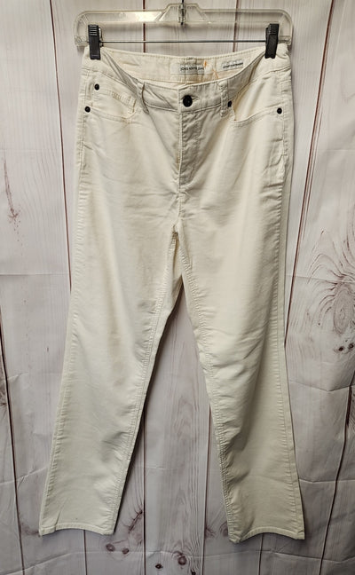 Jones New York Women's Size 8 White Corduroy Pants Lexington Straight