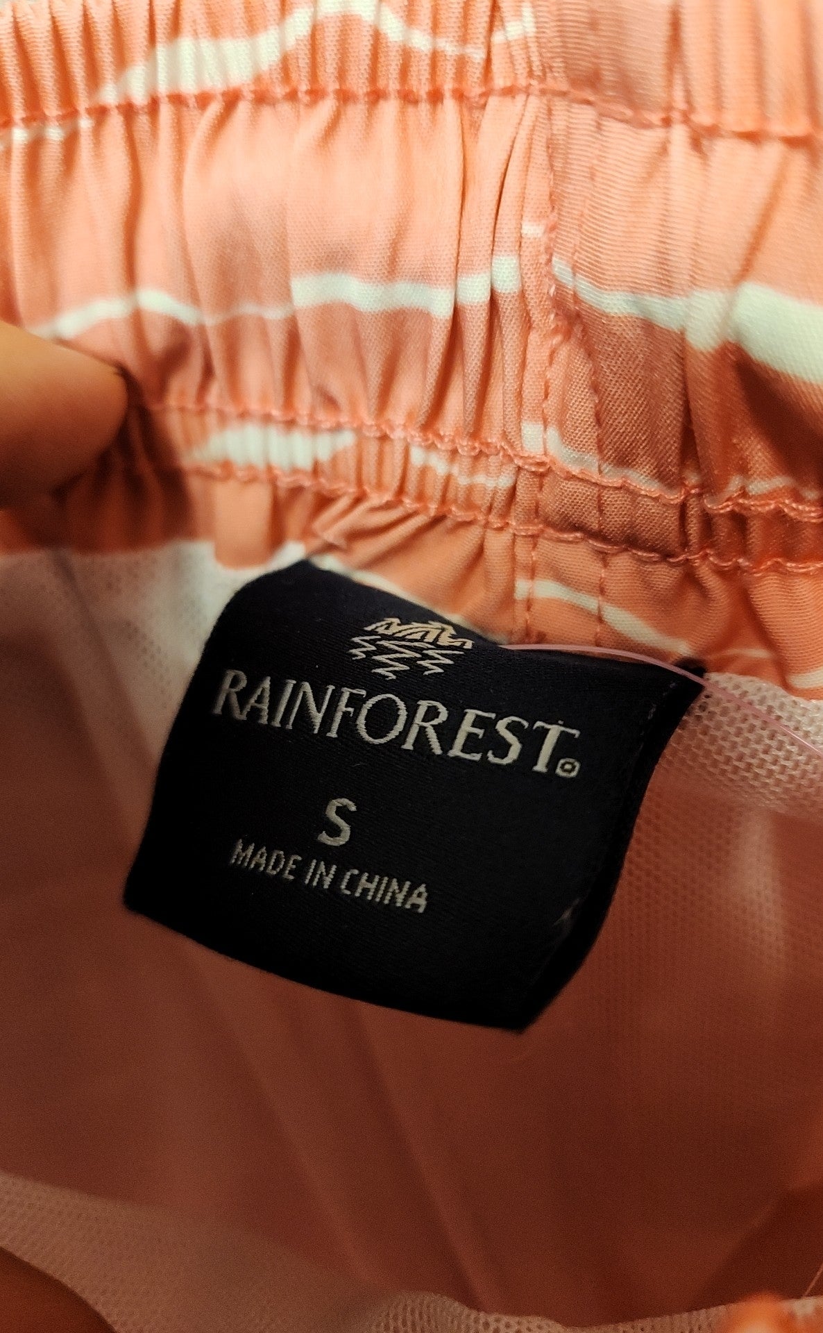 Rainforest Men's Size S Pink Swim Trunks