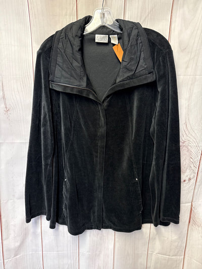 Zenergy - Chico's Women's Size 3 = US XL Black Velour Jacket